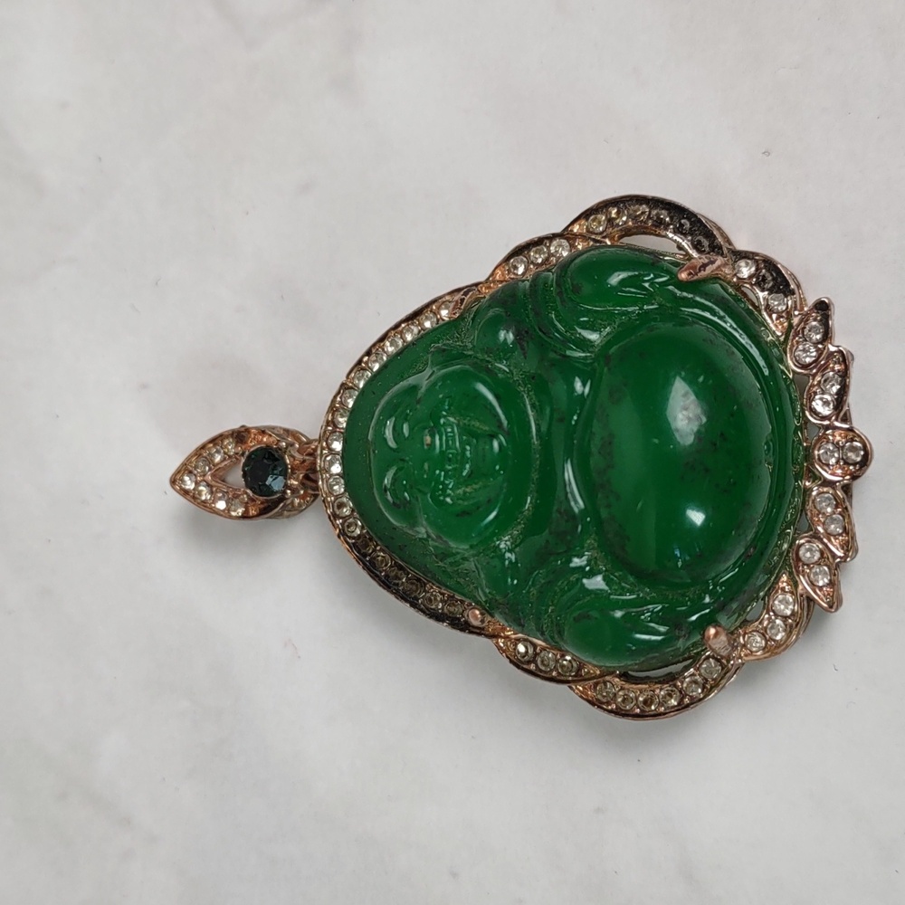 Vintage-look Laughing Buddha Pendant
